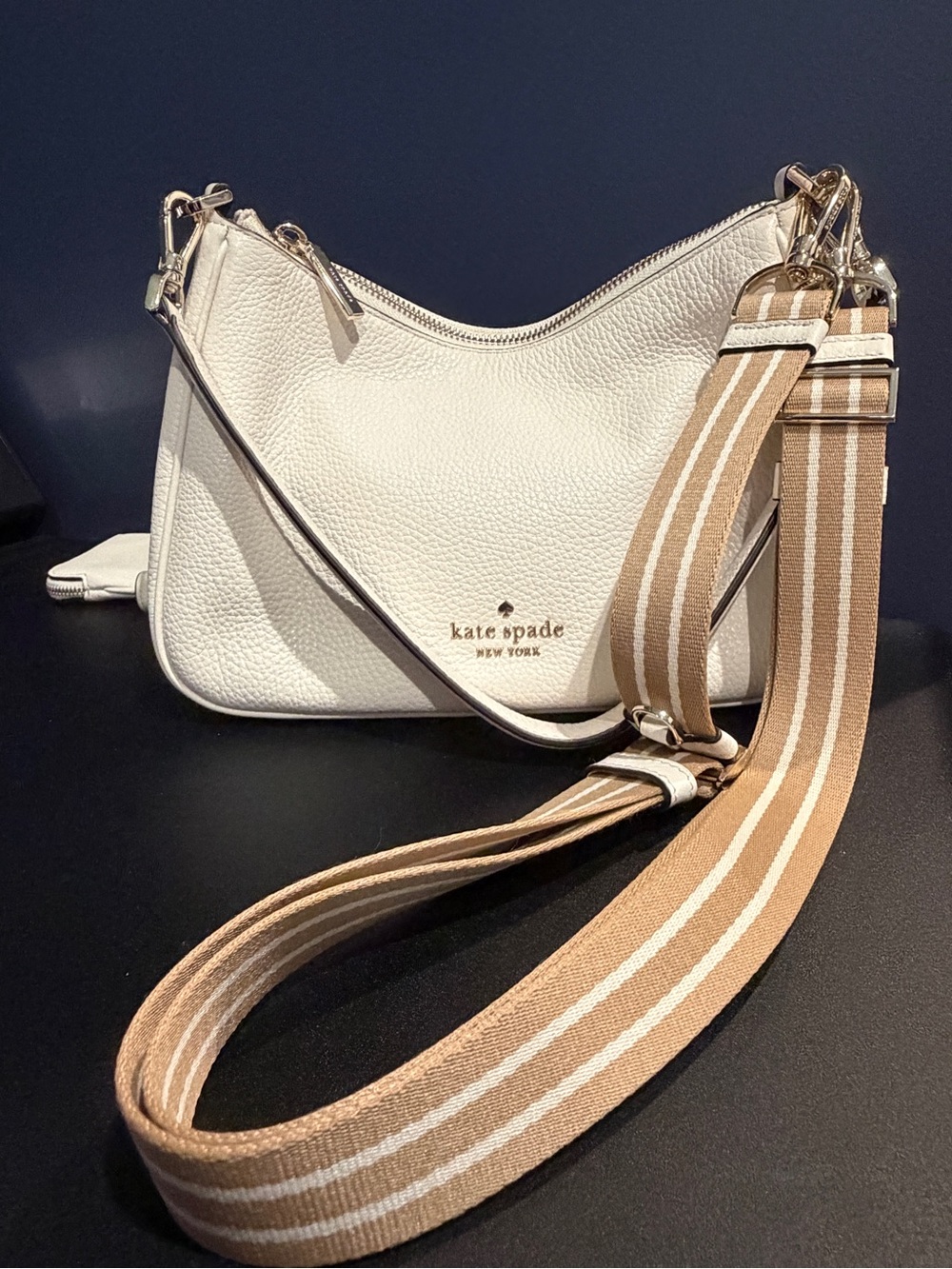 Kate Spade Rosie Pebbled Leather Shoulder Bag w/Strap & Pouch